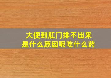 大便到肛门排不出来是什么原因呢吃什么药