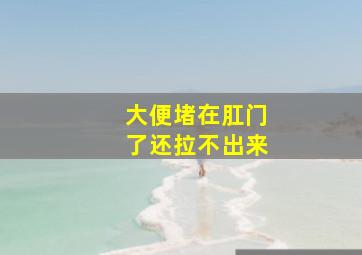 大便堵在肛门了还拉不出来