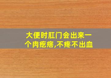 大便时肛门会出来一个肉疙瘩,不疼不出血