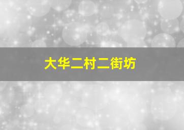 大华二村二街坊