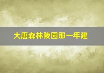 大唐森林陵园那一年建