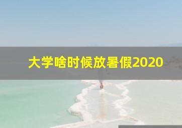 大学啥时候放暑假2020