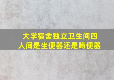 大学宿舍独立卫生间四人间是坐便器还是蹲便器