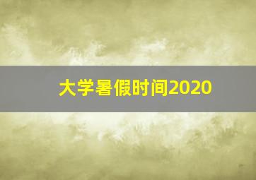 大学暑假时间2020