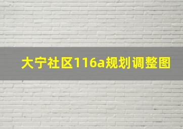 大宁社区116a规划调整图