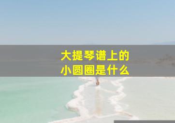 大提琴谱上的小圆圈是什么