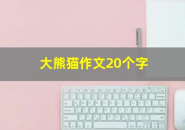 大熊猫作文20个字