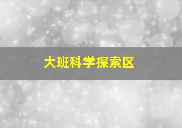 大班科学探索区