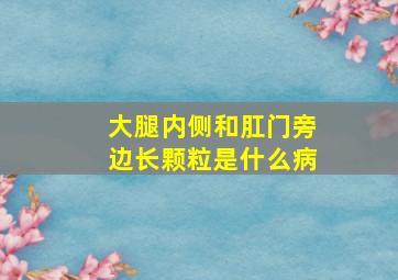 大腿内侧和肛门旁边长颗粒是什么病