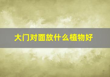 大门对面放什么植物好