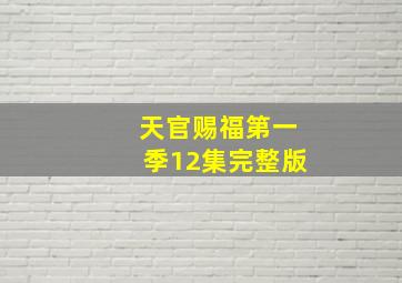 天官赐福第一季12集完整版