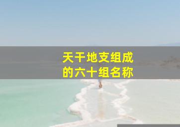 天干地支组成的六十组名称