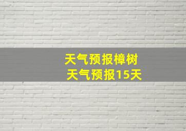 天气预报樟树天气预报15天