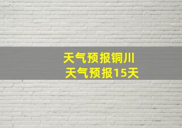 天气预报铜川天气预报15天