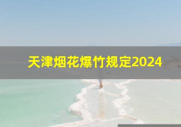 天津烟花爆竹规定2024