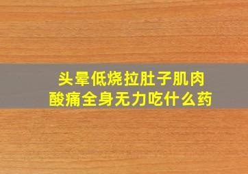 头晕低烧拉肚子肌肉酸痛全身无力吃什么药