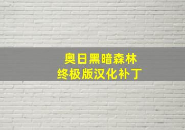 奥日黑暗森林终极版汉化补丁