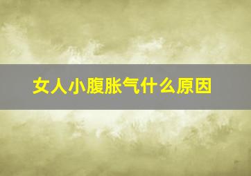 女人小腹胀气什么原因