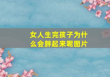 女人生完孩子为什么会胖起来呢图片