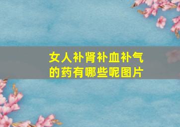 女人补肾补血补气的药有哪些呢图片