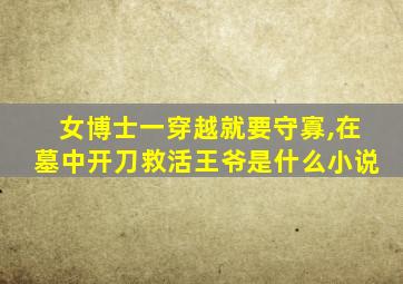 女博士一穿越就要守寡,在墓中开刀救活王爷是什么小说