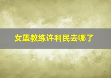 女篮教练许利民去哪了