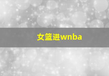 女篮进wnba