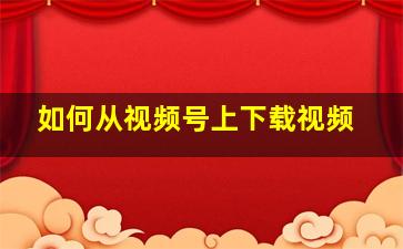 如何从视频号上下载视频