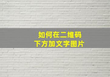 如何在二维码下方加文字图片