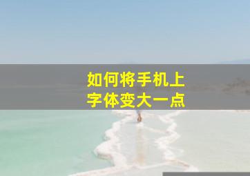 如何将手机上字体变大一点