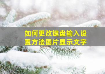 如何更改键盘输入设置方法图片显示文字