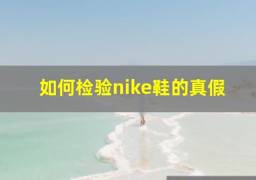 如何检验nike鞋的真假