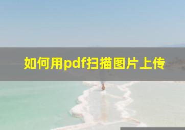 如何用pdf扫描图片上传