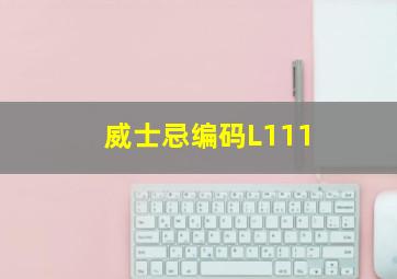 威士忌编码L111