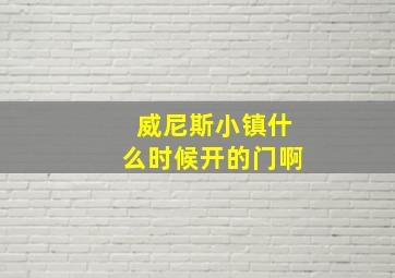 威尼斯小镇什么时候开的门啊