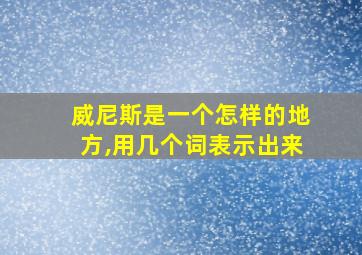 威尼斯是一个怎样的地方,用几个词表示出来