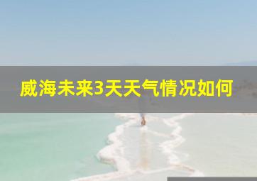 威海未来3天天气情况如何