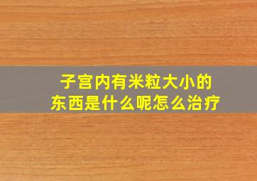 子宫内有米粒大小的东西是什么呢怎么治疗