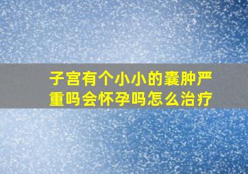 子宫有个小小的囊肿严重吗会怀孕吗怎么治疗