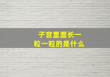 子宫里面长一粒一粒的是什么