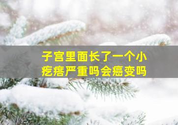 子宫里面长了一个小疙瘩严重吗会癌变吗