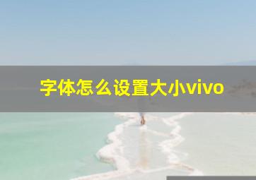 字体怎么设置大小vivo