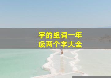 字的组词一年级两个字大全