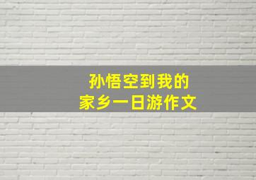 孙悟空到我的家乡一日游作文