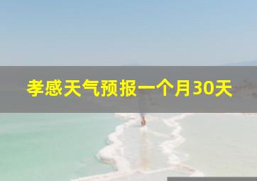 孝感天气预报一个月30天