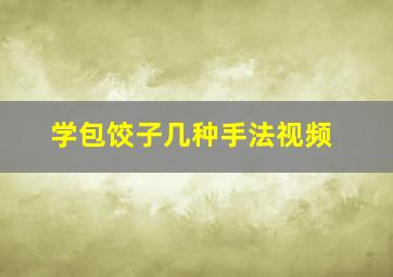 学包饺子几种手法视频