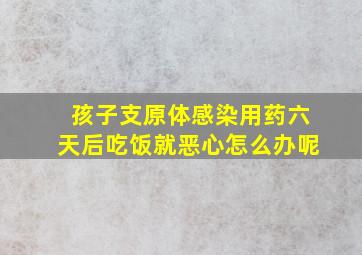 孩子支原体感染用药六天后吃饭就恶心怎么办呢