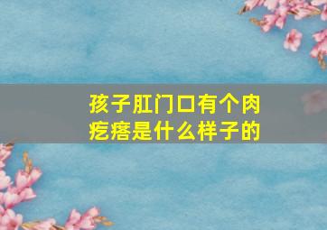 孩子肛门口有个肉疙瘩是什么样子的