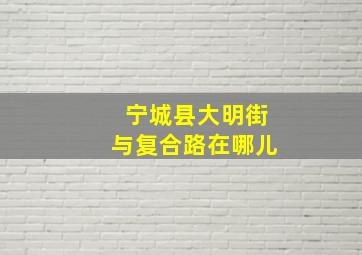 宁城县大明街与复合路在哪儿