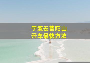 宁波去普陀山开车最快方法